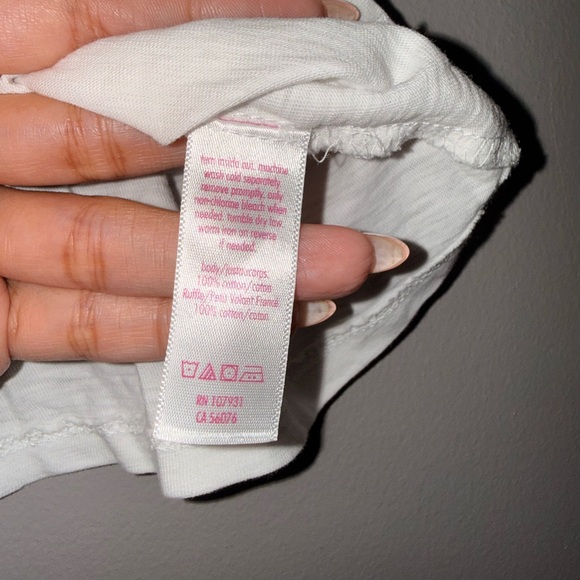 Justice White Eyelet Lace Ruffle Top Girls Size 10 Boho Cottagecore - Picture 7 of 7